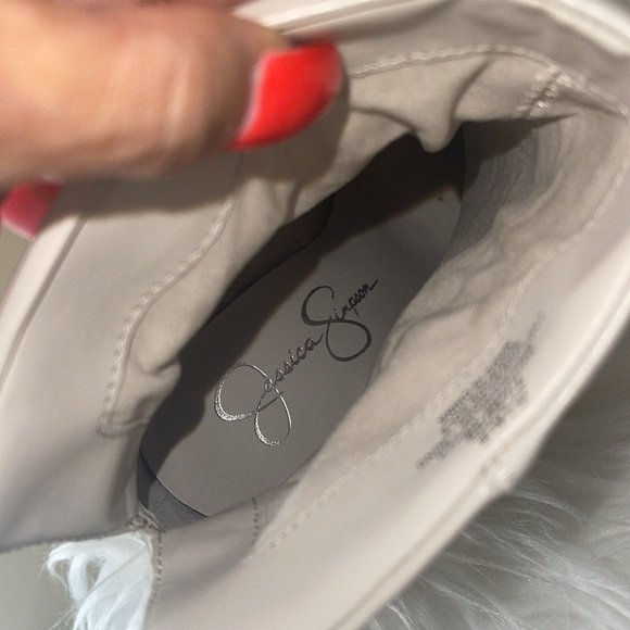 Light Grey Jessica Simpson Slouchy Ankle Booties. - Picture 12 of 17